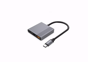 Gembird A-CM-COMBO3-05 USB Type-C 3-in-1 mitmepordine adapter (USB port + HDMI + USB-C video), kosmosehall