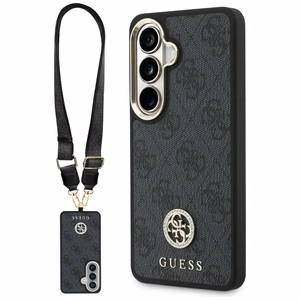 Guess case 4G Big Rhinestone Triangle Strap MagSafe for Samsung Galaxy S26 black