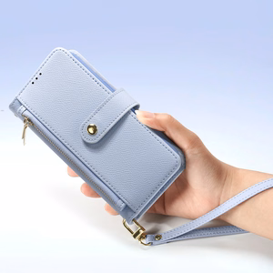 Dux Ducis Lawa Leather Ümbris jaoks iPhone 16 Pro Max with Detachable Magnetic Wallet - Sinine