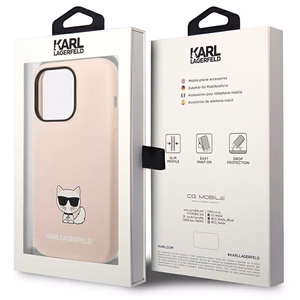 Karl Lagerfeld KLHCP14XSLCTPI iPhone 14 Pro Max 6.7 "hardcase light roosa / light roosa Silicone Choupette Body