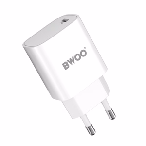 BWOO CDA159 PD wall laadija 20W 1x USB-C port + USB-C valge