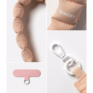 RINKGE HOLDER & PUFFER HAND STRAP FLORAL roosa