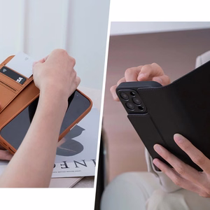 Moshi Overture MagSafe ümbris seadmele iPhone 16 Pro, eemaldatava vegannahast rahakotiga, Caramel Brown värvitoonis