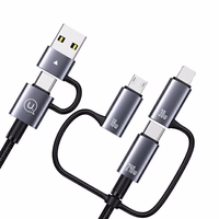 USAMS Kaabel 240W 6w1 Fast charging 1,2m Data Cable Aluminium Alloy Sufeng Seria 2M (SJ737)