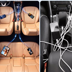 Orico ChargeClip 108W autolaadija 2x USB-A + 4x USB-C klambriga - must