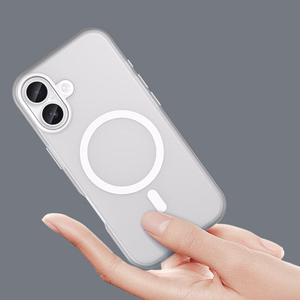 Magnetic Abrasive iPhone 17 Ümbris Compatible with MagSafe - Matt Valge