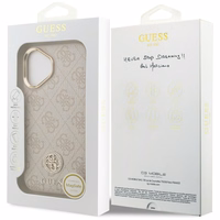 GUESS ümbris jaoks IPHONE 17 compatible with MagSafe GUHMP17SP4GRMDEP (PU W/ 4G Strass Logo) roosa