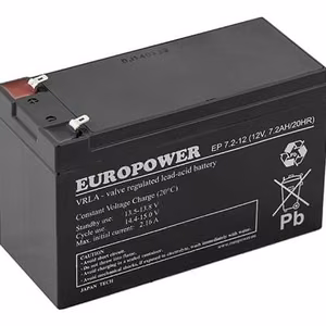 Aku 12V 7.2Ah VRLA EP7.2-12 T2 Europower EMU