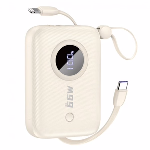 Akupank Dudao K14 Sand 10000mAh (PD / QC3.0) + Type-C / Lightning kaabel