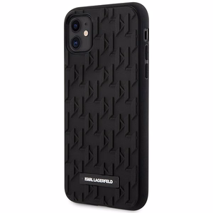 Karl Lagerfeld KLHCN61RUPKLPK 3D Monogram ümbris seadmele iPhone 11 / XR 6.1", must