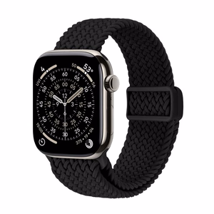 Crong Wave Band punutud Apple Watch rihm, 44/45/46/49 mm, must