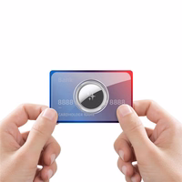 DUX DUCIS card-shaped protective case jaoks AirTag 2 pcs läbipaistev + must