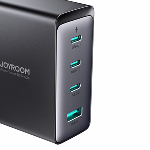 GaN Laadija UK Joyroom JR-TCG05UK 140W 3x USB-C USB-A + USB-C / USB-C kaabel 240W 1.2m