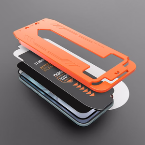SBS karastatud klaas with D3O technology with applicator jaoks iPhone 15 / iPhone 15 Pro / iPhone 16