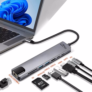 Media-Tech Хаб USB 8-в-1 Giga LAN MT5046