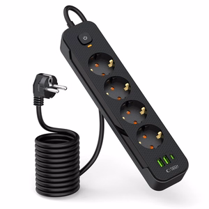 TECH-PROTECT PCL4X3 PIKENDUSJUHE 2 USB & 1 TYPE-C & 4 PESA 200CM MUST