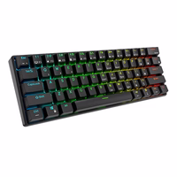 Royal Kludge RK61 RGB mechanical klaviatuur, punane lüliti (must) (QWERTY)