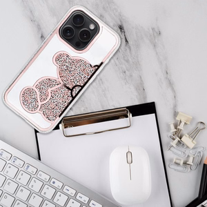 Чехол для iPhone 13 Teddy Bear розовый