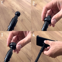 Wozinsky Long Flexible Phone and Tablet Hoidja must (WTHBK5)