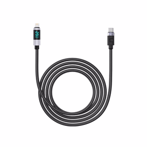 Orico LDC2L USB-C–Lightning PD, 29 W, 480 Mbps kaabel LED-ekraaniga, 2 m – must