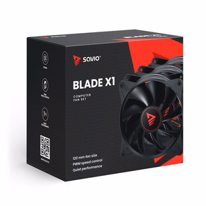 SAVIO ventilaatori komplekt BLADE X1 SET 3 x 120mm 4-pin PWM must