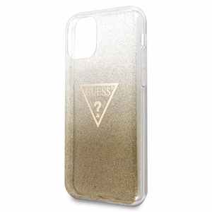 Guess GUHCN65SGTLGO kõva ümbris iPhone 11 Pro Max Glitter Triangle – kuldne