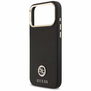 Guess Grained Strass Logo MagSafe ümbris jaoks iPhone 17 Pro Max - must