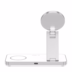 Tech-Protect QI15W-A47 MagSafe 3in1 Induktiivne Laadija + USB-C Kaabel - valge