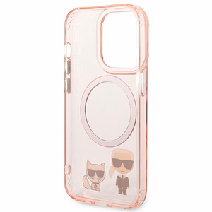 Karl Lagerfeld KLHMP14XHKCP iPhone 14 Pro Max 6.7 "hardcase roosa / roosa Karl & Choupette Aluminum Magsafe