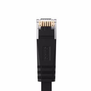 Orico PUG-C6B CAT6 1000Mbps RJ45 Ethernet võrgukaabel, lame interneti LAN, 0.5m - must
