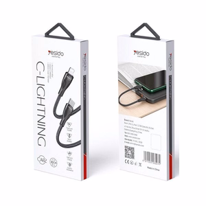 YESIDO KAABEL CA82 12W TYPE-C/LIGHTNING  30CM 2,4A must