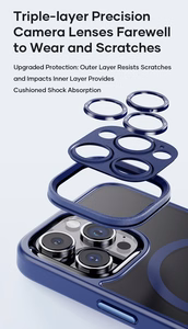 Rock Guard Touch Matte Series Magnetic Ümbris jaoks Iphone 15 Plus must