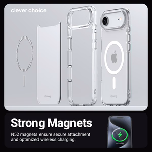 Crong Clear MAG Cover MagSafe ümbris seadmele iPhone 17 Pro, läbipaistev