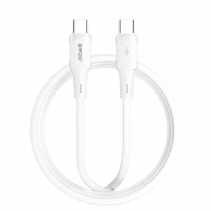 BWOO silikoon kaabel X329CC 65W USB-C 1m valge