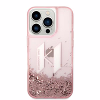 Karl Lagerfeld KLHCP14LLBKLCP iPhone 14 Pro 6.1 "roosa / roosa hardcase Liquid Glitter Big KL