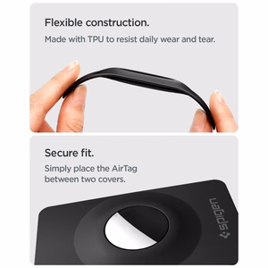 Чехлы Spigen AirFit 2 для Apple AirTag 1/2, 2 шт. — чёрные