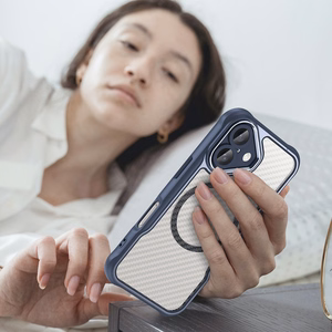 Leading Series MagSafe Silicone Ümbris jaoks iPhone 16 Plus - Sinine