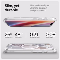 SPIGEN ümbris ULTRA HYBRID MAG compatible with MagSafe jaoks IPHONE 16E 2025 zero one valge
