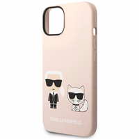Karl Lagerfeld KLHMP14SSSKCI iPhone 14 6.1 "hardcase light roosa / light roosa Silicone Karl & Choupette Magsafe