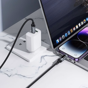 Кабель для передачи данных с цифровым дисплеем USB C to Lightning Hoco PD 27W 1,2 м U148 чёрный