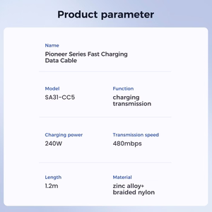 USB kaabel Joyroom SA31-CC5 USB-C to USB-C 240W 1.2m must