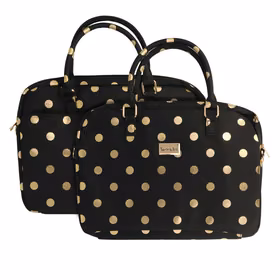Wonder Briefcase Laptop 17 inches kuldne polka-dot