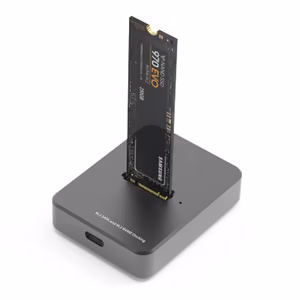 SSD ühe pesaga dokijaam M.2 SATA/NVME, USB-A, USB-C
