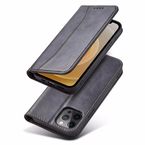 Magnet Fancy Case Case iPhone 12 Pro Max ümbris rahakott kaardihoidja must