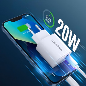 Laadija Choetech Q5004 valge (USB-C / 20W) (2 tk)