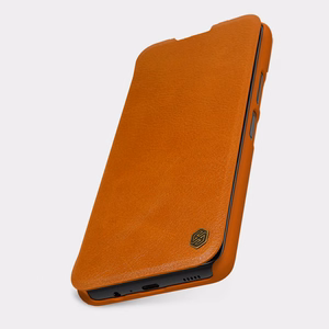 Чехол-книжка Nillkin Qin для Xiaomi Redmi Note 11T 5G / Note 11S 5G / Note 11 5G (China) / Poco M4 Pro 5G с защитой камеры коричневый
