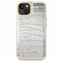 Guess GUHCP14SHGCRHS iPhone 14 6.1 "hõbedane / hõbedane hardcase Croco Collection