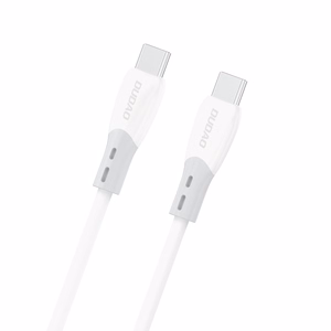 Dudao L25SC 60W USB-C - USB-C kaabel pehme silikoonpõimikuga 2m - valge