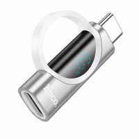 Adapter USB C to Lightning Hoco 3A 60W with display UA32A hõbedane