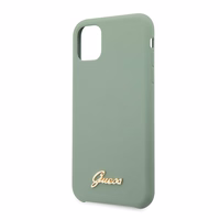 Guess GUHCN58LSLMGKA iPhone 11 Pro khaki kõva ümbris Silicone Vintage Gold Logo